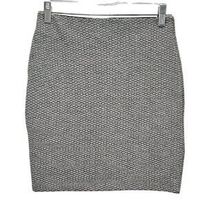 Loft Stretch Textured Mini Skirt Office Careerwear Size XS Gray Casual